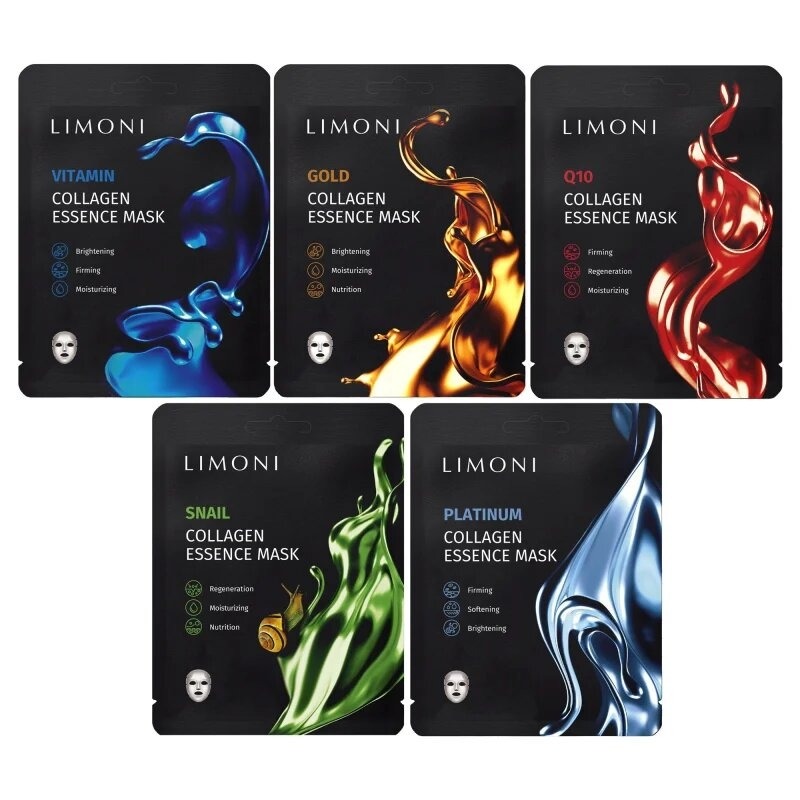Limoni Маска для лица тканевая с коллагеном Collagen Essence Mask ...