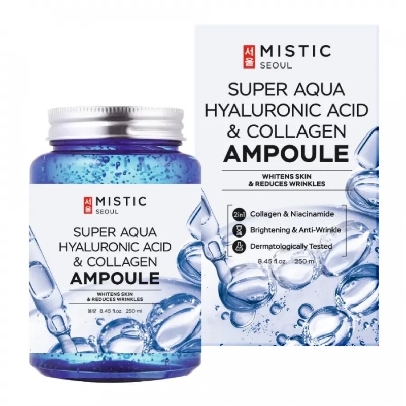 Mistic Глубокоувлажняющая сыворотка Super Aqua Hyaluronic Acid & Collagen - купить недорого, цены в интернет-магазине косметики
