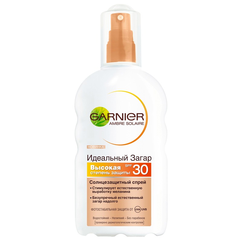 Garnier Солнцезащитный спрей для тела «Идеальный загар» Ambre Solaire ...