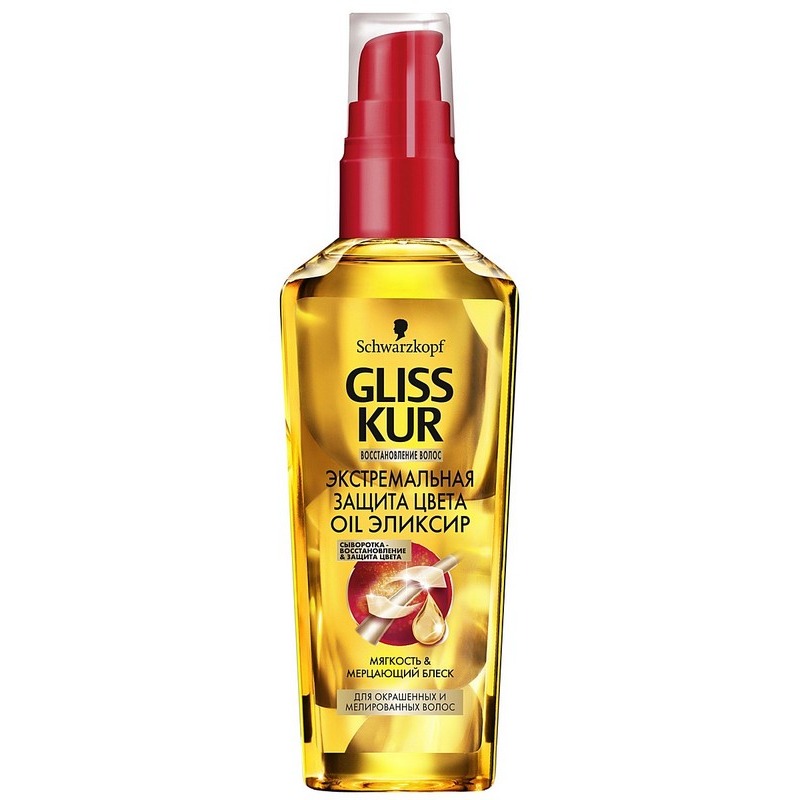 Schwarzkopf & Henkel Oil-эликсир «Экстремальная защита цвета» Gliss Kur ...