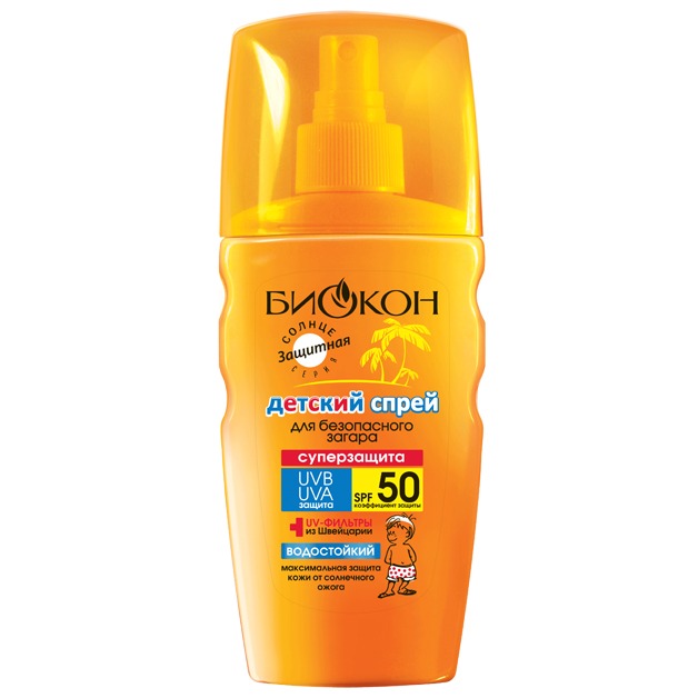 Биокон Детский спрей для безопасного загара «Суперзащита» SPF 50 ...